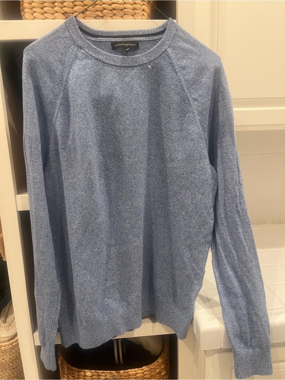 Banana Republic Light Blue Men's Crewneck Sweater
